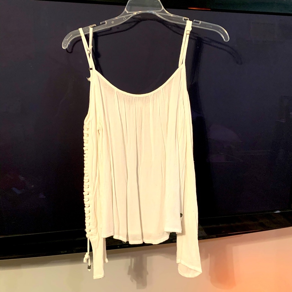 White Roxy long sleeve shirt